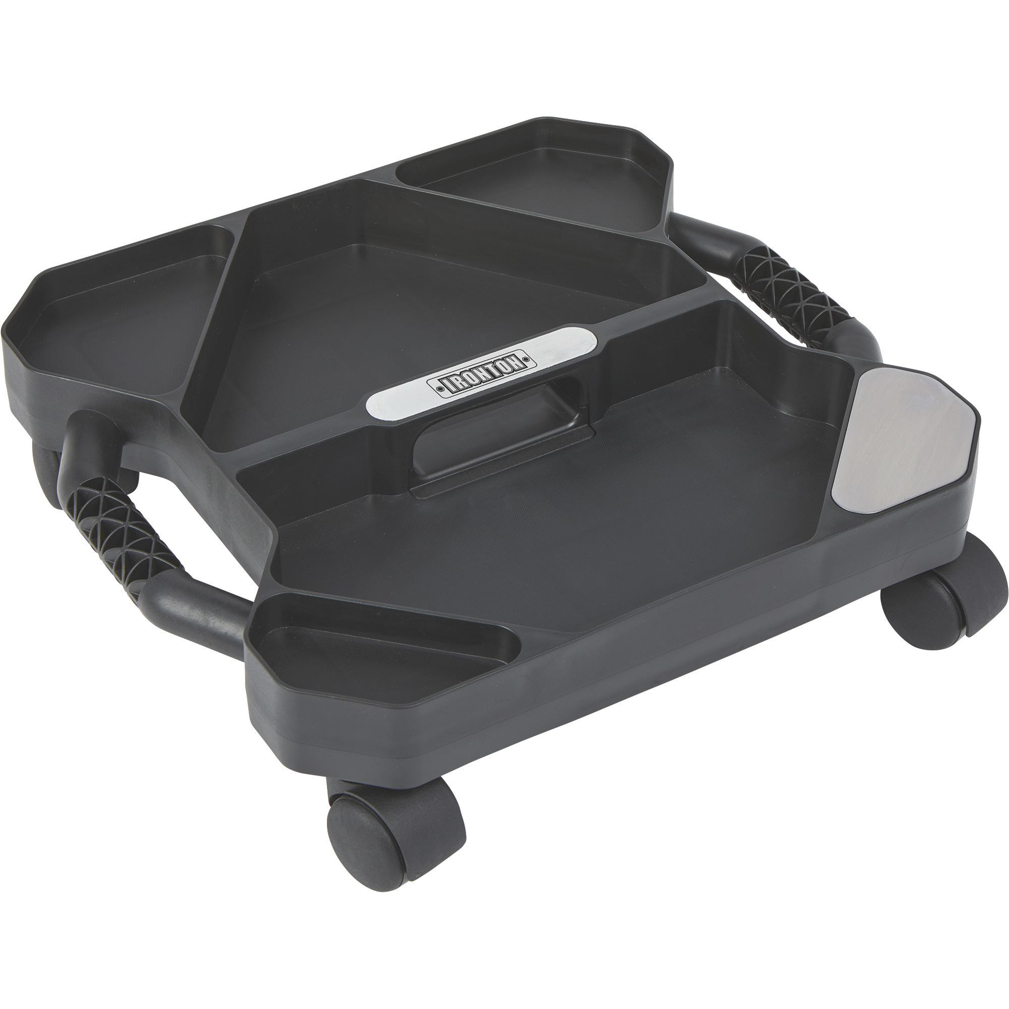 Ironton Rolling Mechanic's Tool Tray, 100-Lb. Capacity, 5 Compartments, 17.13in.L x 15.75in.W x 4.75in.H